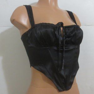 TICTOC Satin Corset Black S